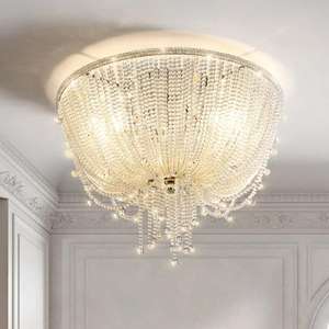 Lámpara de techo de araña de cristal de lujo de gran oferta OEM, candelabros redondos simples, Led luces colgantes, lámpara colgante dorada - Product Image 2