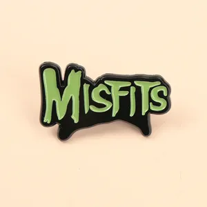 Disadattati Horror Punk Logo smaltato in metallo spille divertenti spille per gioielli di abbigliamento musica fan regalo per amici - Product Image 1