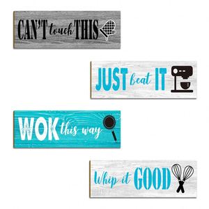 Letrero de madera con citas del alfabeto, decoración cocina restaurante pared puerta letrero para puerta hogar cocina cafetería Bar/ - Product Image 2