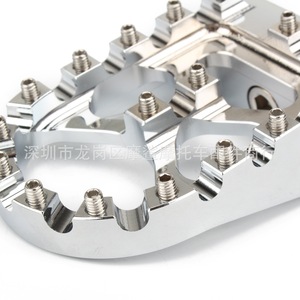 Pédales de moto Moshark, noires, électro-plaquées, modifiées CNC, repose-pieds rotatifs à 360 degrés pour Harley Davidson - Product Image 4