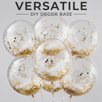Ballon transparent gonflable à l'hélium de 12 pouces pour décoration de fête d'anniversaire, à remplir