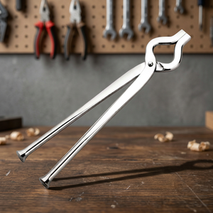 Pinza de cocina redonda completa de acero inoxidable Anax (Pakkad) |   Pinzas Resistentes para Sartenes Calientes Hechas en India, Solo Lavar a Mano - Product Image 2