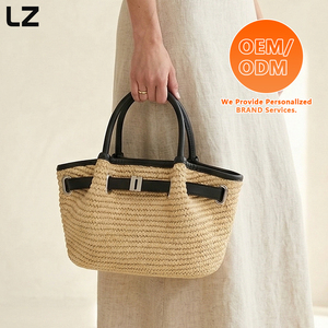 Borsa a Spalla in Paglia LZ OEM ODM, Borsa Estiva da Spiaggia per Donne, Borsa Hobo Intrecciata in Rafia, Borsetta Bohémien Trendy - Product Image 3
