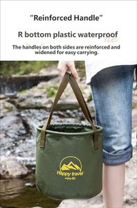 Disposable Outdoor Portable Travel Camping Folding Storage Bucket With 20L/10L Capacity for Barbecue and <b>Hydration</b> - Product Image 4