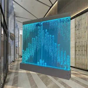 New Design Restaurant Decoration Customized Led Acrylic Water Bubble Wall Screen Room Dividers