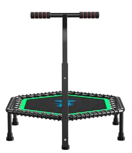 चुप trampoline वयस्क जिम घर योग इनडोर trampoline के साथ स्वास्थ्य पतली कूद जैक handrails