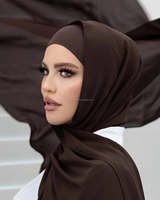 Hijab en jersey de coton de qualité supérieure, châle léger et respirant, uni, intérieur 100% coton Pashmina, quatre saisons