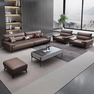 Divano in Pelle a 3 Posti di Design <span class=keywords><strong>Moderno</strong></span> <span class=keywords><strong>per</strong></span> <span class=keywords><strong>Soggiorno</strong></span> e Ufficio, Set di Mobili in Pelle <span class=keywords><strong>per</strong></span> Ufficio in Offerta - Product Image 5
