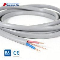 Câble de câblage électrique industriel plat à 3 conducteurs en cuivre torsadé, isolé en PVC flexible, 500V, norme BS 6242Y