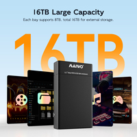 MAIWO Enclosure RAID a 2 Bay per HDD/SSD SATA da 2.5" Senza Attrezzi, in Materiale ABS, per Unità Disco Rigido Esterno