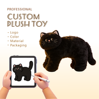 Porte-clés en peluche chat avec poupées chaussettes, personnalisé, mignon, petit, doux, jouet en peluche chat