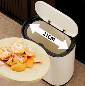 <span class=keywords><strong>Cubo</strong></span> de <span class=keywords><strong>basura</strong></span> de plástico de lujo de 8L con tapa de prensa Pop-on <span class=keywords><strong>Cubo</strong></span> de almacenamiento para baño <span class=keywords><strong>Cocina</strong></span> Sala de estar - Product Image 3