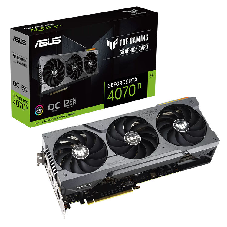 Used ASUS TUF RTX 4070 Ti 12GB GDDR6X OC ゲーミンググラフィック