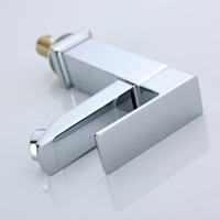 2025 moderne mitigeur carré or Chrome salle de bain robinet Zinc corps pont monté unique eau froide lavabo mélangeur cuisine