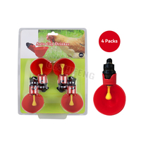 Geshifeng Prix usine Abreuvoir automatique en plastique pour volailles et cailles, avec accessoires de tétine, lot de 4 pièces