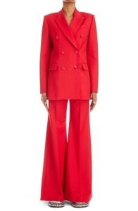 Oem produttore personalizzato classico a vita alta con cerniera a Pintuck a forma di zampa di <span class=keywords><strong>pantaloni</strong></span> <span class=keywords><strong>rossi</strong></span> da <span class=keywords><strong>donna</strong></span> - Product Image 5