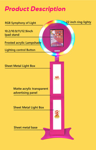 Tốt nhất người bán DSLR Salsa iPad Photo Booth Deluxe Duo với màn hình LCD đứng với máy in hình bầu dục dễ dàng lắp ráp 15.6 trong 10.2 - Product Image 5