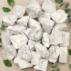 Pietra Grezza Naturale di Howlite Bianca, Cristallo Diffusore, Decorazione per Acquario, Artigianato Fai-da-Te, Gemma Curativa, Lotto all'Ingrosso, Regalo - Product Image 2