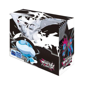 Boîte à cartes Pokemoned TCG White Flare avec Reshiram et jeu de cartes à collectionner Pokemoned mythique à collectionner pour les fans - Product Image 1