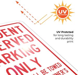 Panneaux de stationnement réservés aux résidents à haute visibilité, marqueurs de régulation du stationnement pour appartements, communautés résidentielles - Product Image 6