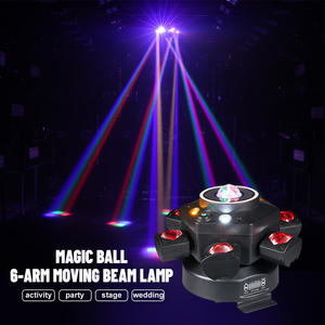 Bola mágica especial de seis brazos, luz LED de escenario de <span class=keywords><strong>360</strong></span> grados, haz de discoteca de atmósfera láser colorido para aplicación de DJ - Product Image 5