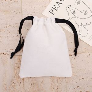 Personalized <b>Bags</b> <b>Large</b> Natural White Canvas Sack <b>Black</b> Muslin Drawstring Cotton Jewelry Packaging Gift Pouch Dust <b>Bag</b> - Product Image 3