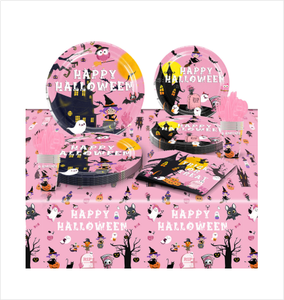 Juego de Vajilla Desechable de Papel para Decoración de Halloween, Adornos para Fiestas al Aire Libre, Venta al Por Mayor - Product Image 1