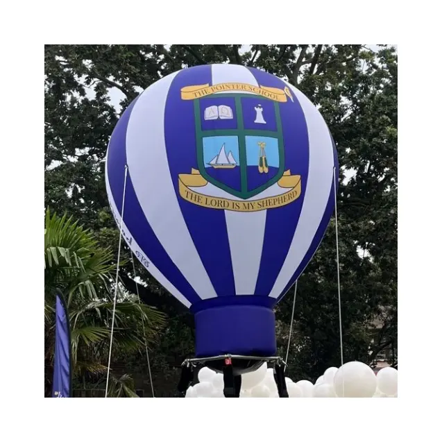 Gigantische Opblaasbare Heteluchtballonnen Op Het Dak Koude Lucht Promotie Grondballon Voor Grootse Opening