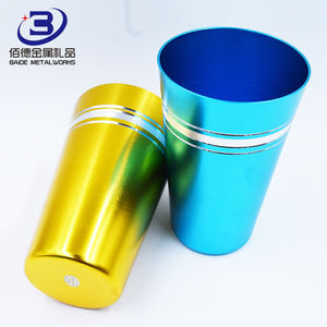 Gelas Tumbler Aluminium Logam Murah Grosir Produsen Baru dari Cina Grosir Gelas Tumbler Aluminium Perak Klasik Vintage - Product Image 3