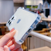Coque de Téléphone Portable Antichoc en TPU Haute Transparence de 1,5 mm pour iPhone 17 16 15 14 13 12 11 Pro Max avec Protection d'Appareil Photo Intégrée