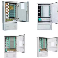 Armoire de distribution à fibre optique extérieure 144/288/576/1152 noyaux SC ODF utilisé pour le montage au sol de connexion croisée de réseau 5G