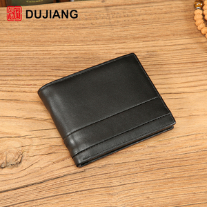 Portefeuille court pour <span class=keywords><strong>homme</strong></span> en cuir véritable DUJIANG, grande capacité, multi-emplacements pour cartes, modèle 2181 - Product Image 1
