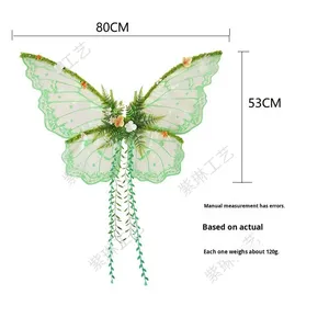 Nouvelles ailes d'elfe papillon en feuilles de saule pour accessoires de spectacle de festival, à faire soi-même - Product Image 2