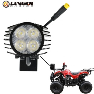 Faro Delantero con Bocina para Bicicleta Eléctrica, Luz de Advertencia Delantera de 4 Luces para Scooter, Bicicleta, Ebike, Mini Moto, Vehículo - Product Image 2