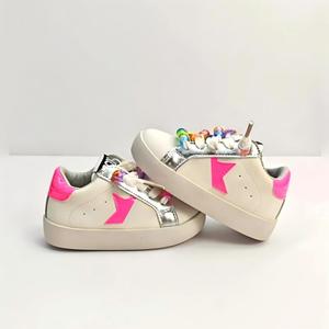 Модная Новая летняя повседневная обувь детские мужские кроссовки Детские Красочные Звезды Мягкая подошва кожаная обувь - Product Image 3