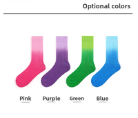 Chaussettes décontractées pour femmes imprimées numériquement à 360°, douces, respirantes, résistantes à l'usure, à dégradé, mi-mollet, style unique pour le quotidien