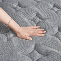 Matelas hybride à ressorts ensachés et mousse à mémoire de forme en gel, tissu tricoté, soutien ciblé, emballé sous vide et compressé, vente en gros