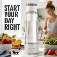 Bouteille d'eau hydrogénée rechargeable USB Type-C, générateur portable SPE PEM, ioniseur par électrolyse, tasse 450 ml, pour la maison et le bureau