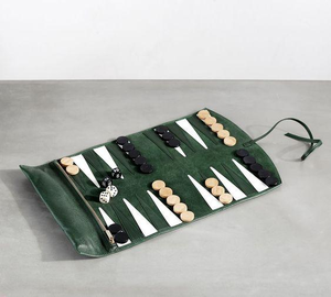 Fabricant professionnel Ensemble de backgammon enroulable de voyage Backgammon en cuir à défilement exquis - Product Image 5