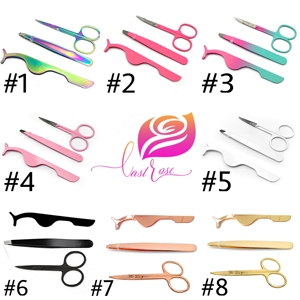 Juego de Herramientas para Aplicar Pestañas de Visón con Logotipo Personalizado de Marca Privada al por Mayor, Pinzas de Acero Inoxidable para Cejas, Juego de Herramientas para Pestañas - Product Image 6
