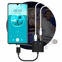 Adaptateur séparateur audio DAC 2 en 1 USB Type-C avec prise casque et gaine en PVC pour moniteur et projecteur, charge rapide PD
