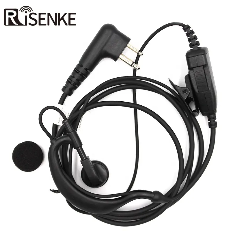 Fone de ouvido walkie talkie eh40, headset de rádio de 3.5mm para motorola