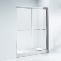 Porte de douche coulissante moderne KMRY KD6004 avec cadre en aluminium, garantie de 2 ans pour la salle de bain