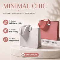 Sac en papier kraft personnalisé avec poignée en ruban découpé sur mesure - Sac cadeau de luxe texturé et écologique pour la marque de montres et de bijoux