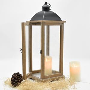 Boerderij Tuin Outdoor Home Decor Vintage Rustieke Decoratieve Bruiloft Houten Orkaan Kaars Lantaarn, Lantaarn Kaarshouder - Product Image 4