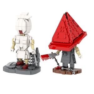 Pirámide de la cabeza de la enfermera juego de terror película personaje Bogeyman montar modelo acción DIY bloques de construcción niños juguetes de regalo - Product Image 1