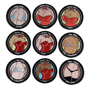 Recién llegado, parches negros personalizados para niñas, parches bordados para planchar para ropa - Product Image 2