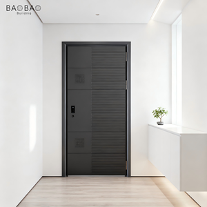 ประตูหน้าบ้านกันขโมย: กันเสียงล็อคลายนิ้วมือมีสไตล์ใบเดี่ยวหรือคู่ - Product Image 1