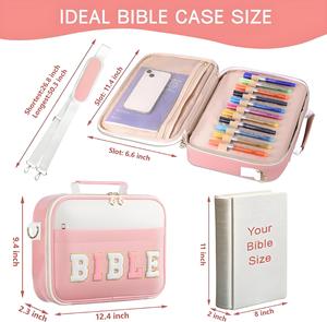 Bolsa de Almacenamiento para Libros de Oración, Personalizada, con Diseño de Caramelos, de Poliéster Impermeable, con Cierre, Multifuncional, Funda Protectora Antipolvo para Libros Grandes - Product Image 2