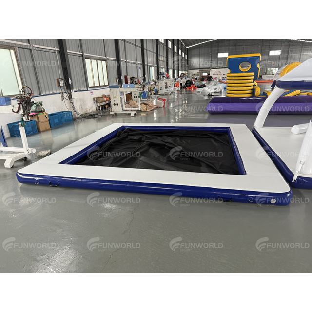 Heavy Duty Double Layer Water Floating Swimming Pool Inflatable Ocean Pool With Net